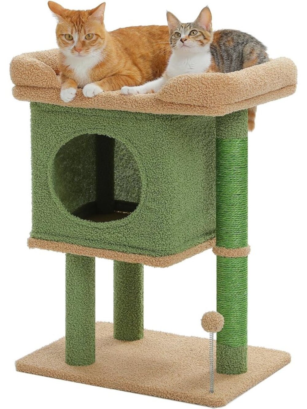 New 41-Inch Cactus Cat Tower Multi-Level Climbing Stand with Scratching Post